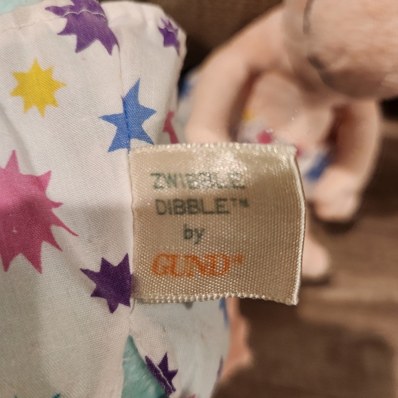 Set of 2 Gund Pink & Teal ZWIBBLE DIBBLE Plush Toys From Late 80s Early 90s - Picture 12 of 15